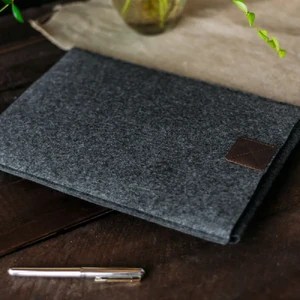 Тонкий повстяний чохол-кишеня Gmakin Gray | Brown для MacBook Pro 14 (2023 | 2021) - Фото 4