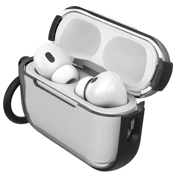 Пластиковый чехол с карабином для AirPods Pro 2 | OtterBox Lumen Black