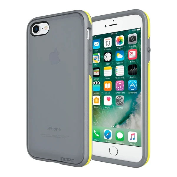 Чехол Incipio Performance Series Slim Charcoal Grey | Yellow для iPhone SE 3 | SE 2 | 8 | 7