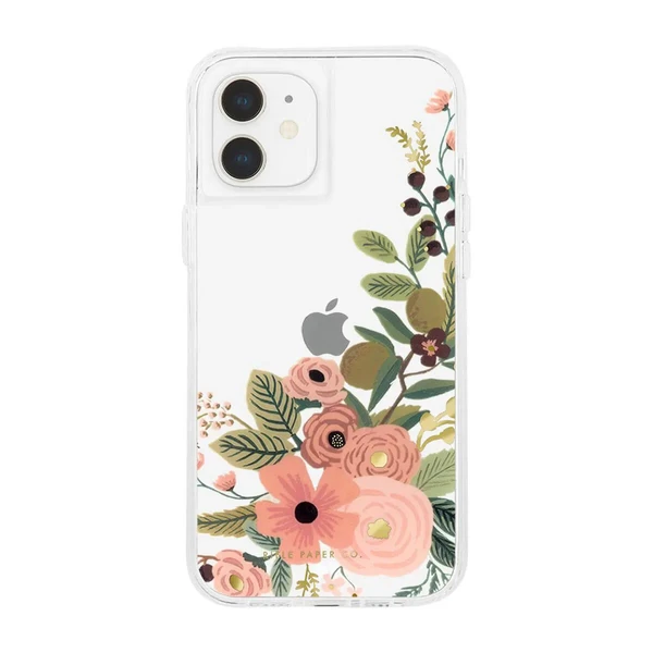 Прозорий чохол Case-Mate Rifle Paper Co. Party Rose для iPhone 12 mini в Чернівцях