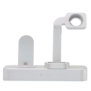 Док-станція CoteetCI 3 in 1 Multifunction Charging Stand Silver для Apple Watch | iPhone | AirPods