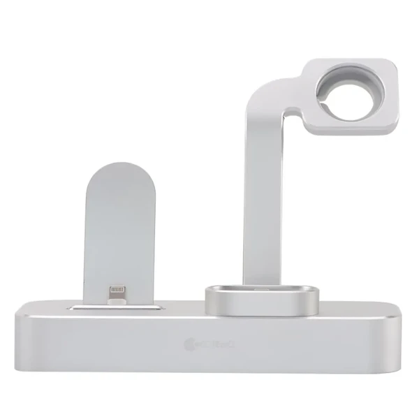 Док-станція CoteetCI 3 in 1 Multifunction Charging Stand Silver для Apple Watch | iPhone | AirPods