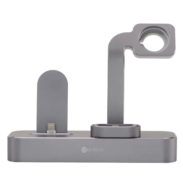 Док-станція COTEetCI 3 in 1 Multifunction Charging Stand Deep Gray для Apple Watch | iPhone | AirPods