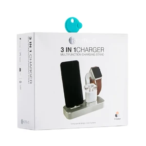 Док-станція COTEetCI 3 in 1 Multifunction Charging Stand Deep Gray для Apple Watch | iPhone | AirPods - Фото 3