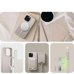 Бежевый чехол Spigen Cyrill Kajuk Classic Charm Mag для iPhone 16 Pro - Фото 12