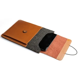 Шкіряний чохол d-park Postman Coffee для Apple Macbook 12" |  Air 11" - Фото 4