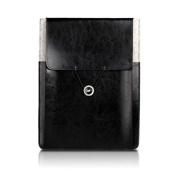 Шкіряний чохол d-park Postman Black для Apple Macbook 12" |  Air 11"