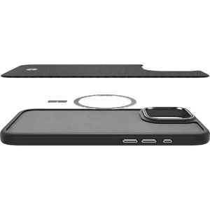 Чорно-срібний чохол MagSafe Spigen Enzo Aramid для iPhone 16 Pro Max - Фото 9