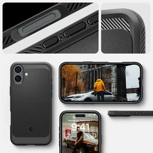 Чорний чохол MagSafe Spigen Rugged Armor для iPhone 16 Plus - Фото 10