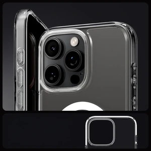 Прозрачный белый чехол Spigen Crystal Hybrid Mag для iPhone 16 Pro Max - Фото 9