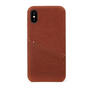 Кожаный чехол с отделением для карт Decoded Back Cover Brown для iPhone X | XS