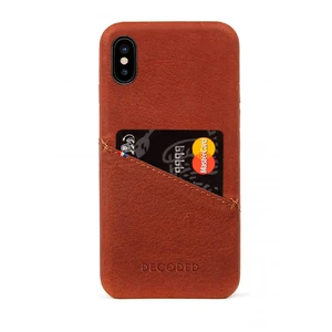 Шкіряний чохол з відділенням для карт Decoded Back Cover Brown для iPhone X | XS - Фото 2