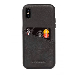 Кожаный чехол с отделением для карт Decoded Back Cover Black для iPhone X | XS - Фото 2