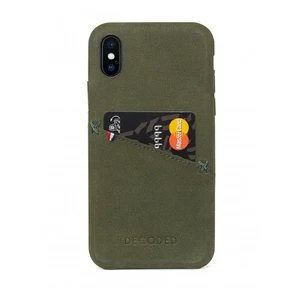 Шкіряний чохол з відділенням для карт Decoded Back Cover Olive Green для iPhone X | XS - Фото 2