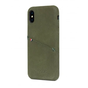 Шкіряний чохол з відділенням для карт Decoded Back Cover Olive Green для iPhone X | XS - Фото 3
