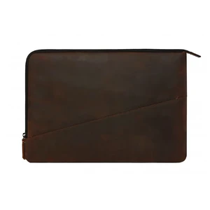 Шкіряний чохол-сумка Decoded Waxed Slim Sleeve Brown для MacBook Pro 16" | Pro 15" with Touch Bar (2016-2017) - Фото 2