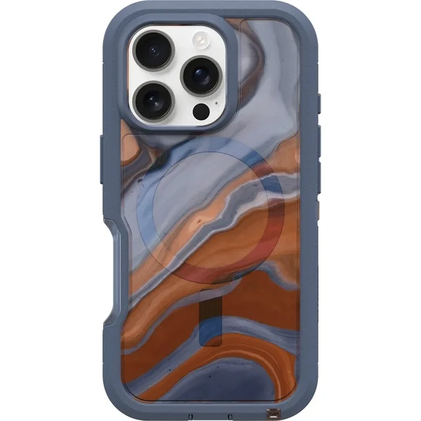 Противоударный чехол Otterbox Defender Series Pro XT MagSafe High Desert Marble (Blue) для iPhone 16 Pro