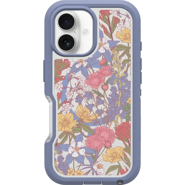 Протиударний чохол Otterbox Defender Series Pro XT MagSafe Floral Purple (Clear) для iPhone 16 у Львові