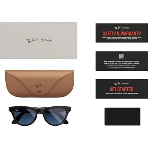 Фотохромные умные очки Ray-Ban Meta Skyler, Shiny Black / Clear / Cerulean Blue Transitions - Фото 6