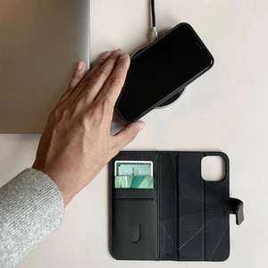 Кожаный чехол-книжка Decoded 2-in-1 Detachable Wallet Black для iPhone 12 | 12 Pro - Фото 7
