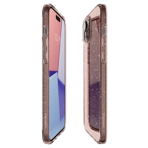 Прозорий чохол Spigen Liquid Crystal Glitter Rose Quartz для iPhone 15 Plus - Фото 3