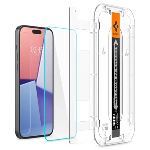 Захисне скло з рамкою для поклейки Spigen EZ FIT Glas.tR для iPhone 15 Pro Max (2 шт.) - Фото 2