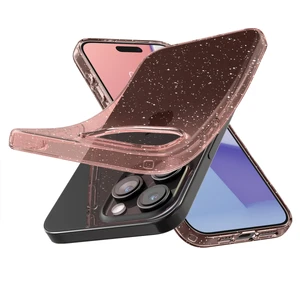Прозрачный чехол Spigen Liquid Crystal Glitter Rose Quartz для iPhone 15 Pro Max - Фото 3