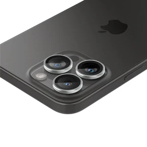 Защитное стекло на камеру Spigen Optik Pro Silver для iPhone 15 Pro | 15 Pro Max | 14 Pro | 14 Pro Max (2 шт.) - Фото 5