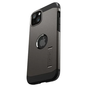 Противоударный чехол с подставкой Spigen Tough Armor (MagFit) Gunmetal для iPhone 15 Plus - Фото 5