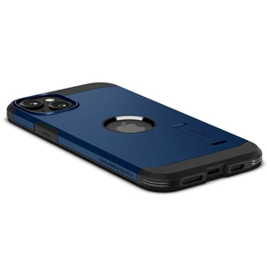 Противоударный чехол с подставкой Spigen Tough Armor (MagFit) Navy Blue для iPhone 15 - Фото 6