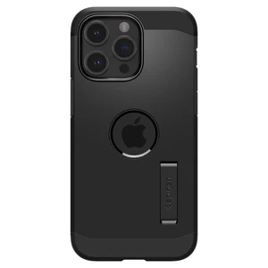 Противоударный чехол с подставкой Spigen Tough Armor (MagFit) Black для iPhone 15 Pro - Фото 11