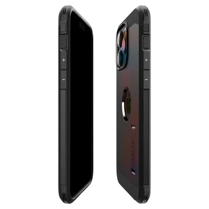 Противоударный чехол с подставкой Spigen Tough Armor (MagFit) Black для iPhone 15 Pro - Фото 6