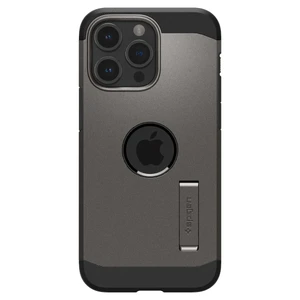 Противоударный чехол с подставкой Spigen Tough Armor (MagFit) Gunmetal для iPhone 15 Pro Max - Фото 10