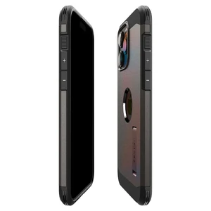 Противоударный чехол с подставкой Spigen Tough Armor (MagFit) Gunmetal для iPhone 15 Pro Max - Фото 6