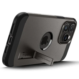 Противоударный чехол с подставкой Spigen Tough Armor (MagFit) Gunmetal для iPhone 15 Pro Max - Фото 3