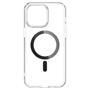 Прозрачный чехол с MagSafe Spigen Ultra Hybrid (MagFit) Carbon Fiber для iPhone 15 Pro - Фото 6