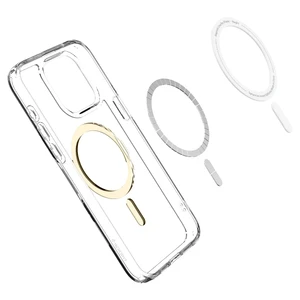Прозрачный чехол с MagSafe Spigen Ultra Hybrid (MagFit) Gold для iPhone 15 Pro - Фото 3