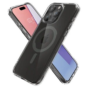 Прозорий чохол з MagSafe Spigen Ultra Hybrid (MagFit) Graphite для iPhone 15 Pro - Фото 2