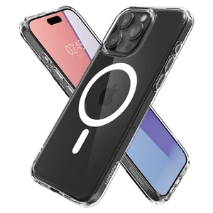 Прозрачный чехол с MagSafe Spigen Ultra Hybrid (MagFit) White для iPhone 15 Pro - Фото 2