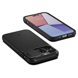 Силиконовый чехол Spigen Optik Armor (MagFit) Case Black для iPhone 14 Pro - Фото 3