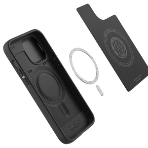 Силиконовый чехол Spigen Optik Armor (MagFit) Case Black для iPhone 14 Pro - Фото 2
