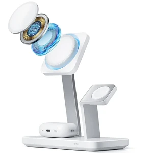 Док-станция 3-in-1 ESR GaN Charging Station с MagSafe + CryoBoost охлаждением 25W для iPhone | AirPods | Apple Watch + EU адаптер - Фото 2