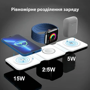 Складная портативная док-станция 3-в-1 для iPhone, Apple Watch, AirPods с быстрой зарядкой 15W | iLoungeMax MagSafe Foldable - Фото 6