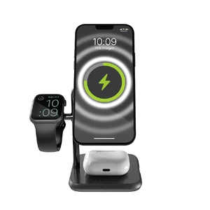 Док-станція Zens 4-в-1 MagSafe + Watch Black для iPhone | AirPods | Apple Watch, 18W, з адаптером живлення