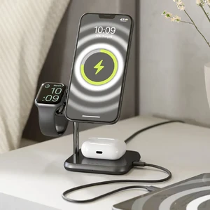 Док-станція Zens 4-в-1 MagSafe + Watch Black для iPhone | AirPods | Apple Watch, 18W, з адаптером живлення - Фото 7