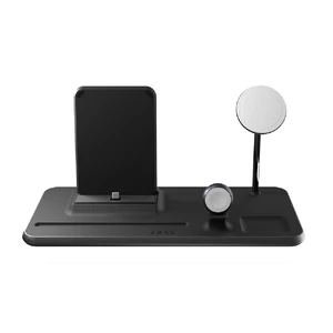 Док-станция MagSafe Zens 4-в-1 для iPhone | AirPods | Apple Watch | iPad с подставкой для Apple Pencil, 15W, с адаптером питания - Фото 4