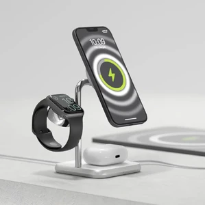 Док-станція Zens 4-в-1 MagSafe + Watch White для iPhone | AirPods | Apple Watch, 18W, з адаптером живлення - Фото 6