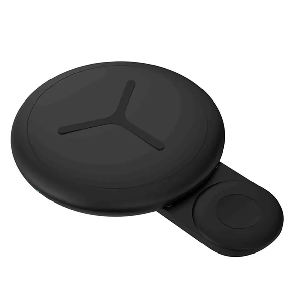 Швидка бездротова зарядка Floveme Dual Wireless Charging Pad 10W Black для iPhone | Apple Watch