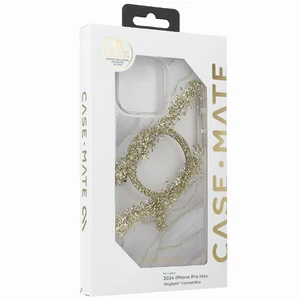 Мраморный чехол с золотыми элементами Case-Mate Karat MagSafe для iPhone 16 Pro Max - Фото 15