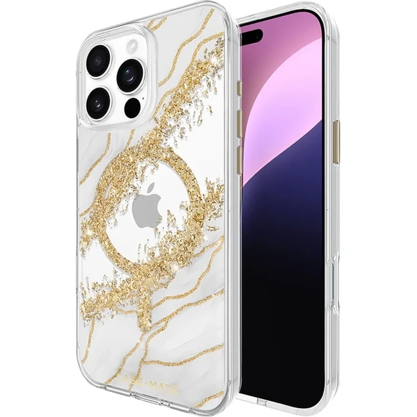 Мармуровий чохол зі золотими елементами Case-Mate Karat MagSafe для iPhone 16 Pro Max